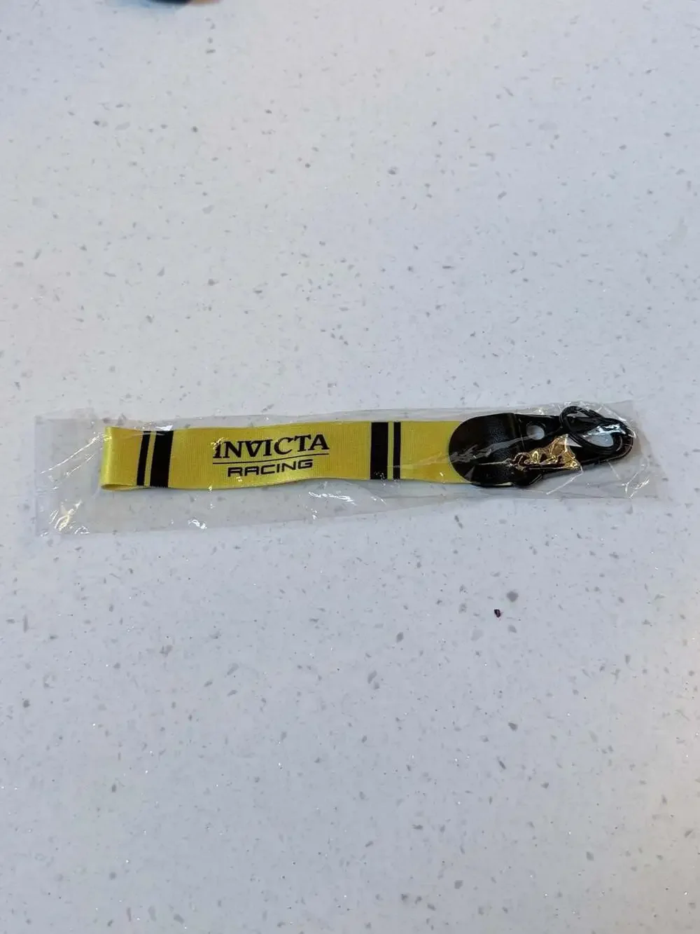 Invicta Racing Yellow and Black Keychain Lanyard Model IG0372